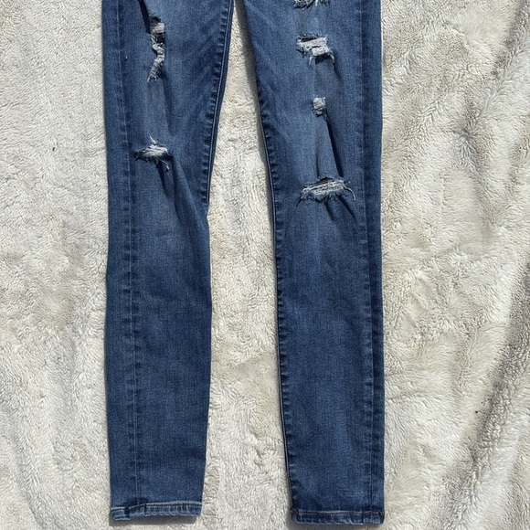 Abercrombie & Fitch High Rise Super Skinny Jeans 26/2R | Distressed Simone Fit - Picture 3 of 7